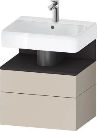 Duravit Qatego Waschtischunterbau wandhängend Taupe Supermatt 590x470x590 mm - QA4393080830010 QA4393080830010
