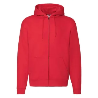 Fruit of the Loom - "Premium" Hoodie mit durchgehendem Reißverschluss für Herren/Damen Unisex (Rot)