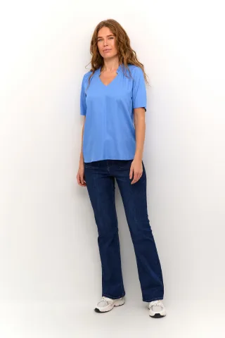 Kurzarm-Bluse Regular fit Ultramarine blue