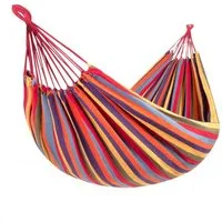 heimtexland Hängematte Boho Outdoor Hängeliege 80x190 mit Beutel waschbar (1 St), waschbar I für Garten Balkon Camping Unterwegs I Polycotton