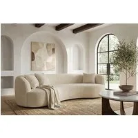 riess-ambiente 3-Sitzer ATELIER 230cm beige-Bouclébezug, Sofa, Zierkissen, Polsterung, modern, Einzelartikel 1 Teile, Elegante & gepolsterte Couch - ideal für Gäste- & Wohnzimmer & Lounge