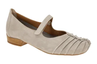 Everybody 30508H2296 CA110 Mary Jane Ballerina Grau Silicio Echtleder Klettve...