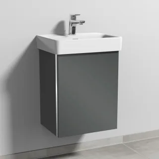 Sanipa 3way Waschtischunterbau zu Laufen Pro S Waschtisch mit 1 Tür, Anthrazit-Glanz BS78479