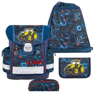 Belmil Schulranzen-Set 4-tlg Jungen Classy Pixel Trak | AGR
