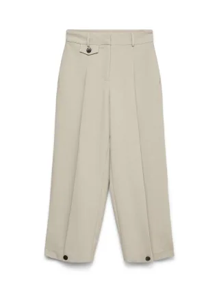 VERO MODA - VMMICHELL HW BARREL BUTTON DTL PANT PRM Silver Mink - Gr. - 32