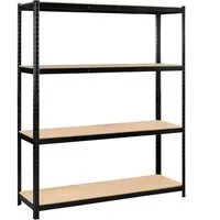 Yaheetech Schwerlastregal 150 x 45 x 180cm, Lagerregal Standregal Garage, verstellbares Kellerregal