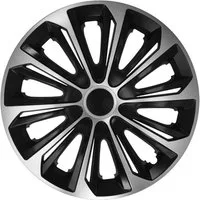 NRM Radkappen STRONG Bicolor in Schwarz / Silber, 15 in Zoll, (4-St) 15 in Zoll, Radkappen 15 " 4 Stück