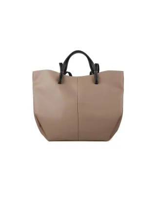 Giulia Monti Handtasche Helles Taupe Schwarz