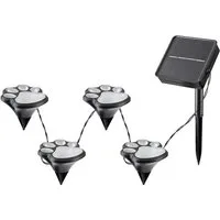 Rabalux LED Solarleuchte Gartenleuchten Wigry Hundepfote Pfötchen, warmweiß, 4 Stück, LED, IP44