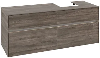 Villeroy & Boch Waschtischunterschrank Collaro C102B0 1400x548x500mm mit Beleuchtung Stone Oak C102B0RK