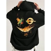 RMK Kapuzenpullover Hoodie Herren Pullover mit Kapuze Basic Longsleeve Smile Smiley Oversize