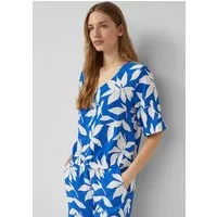 s.Oliver Kurzarmbluse Bluse Strukturierte Bluse im O-Shape