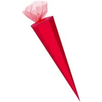 Livepac Office Schultüte XXL Bastel Schultüte / 100cm / eckig / Farbe: rot