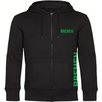 multifanshop Kapuzensweatjacke Bremen - Brust & Seite - Sweat