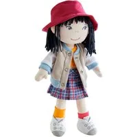 Haba Stoffpuppe Yuki, Mit Top, Sweatjacke und Hut