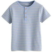 Next Henleyshirt Kurzarm-T-Shirt mit Henley-Ausschnitt (1-tlg)