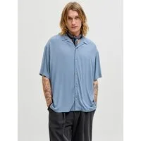 Jack & Jones Kurzarmhemd JJEJEFF RESORT SOLID SHIRT SS SN Viskose, loose fit