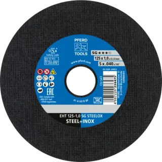 PFERD TOOLS Trennscheibe EHT gerade Leistungslinie SG STEELOX für Stahl/Edelstahl - 61341112