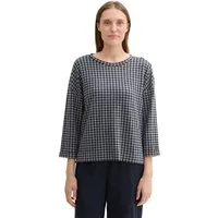 TOM TAILOR Sweatshirt 7/8 Arm - mit Karomuster