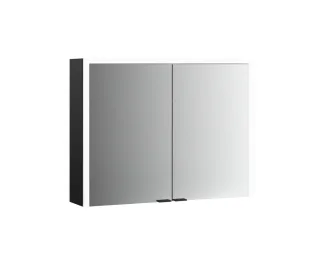 emco LED-Lichtspiegelschrank Prime 3 Aufputz, 1300 mm, 2-türig, schwarz, 949714306 949714306