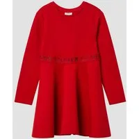 s.Oliver Midikleid Kleid Kurzes Interlock-Kleid mit Logo-Glitzer-Tape