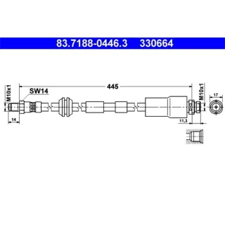 ATE Bremsschlauch vorne Ford Mondeo Jaguar X-Type