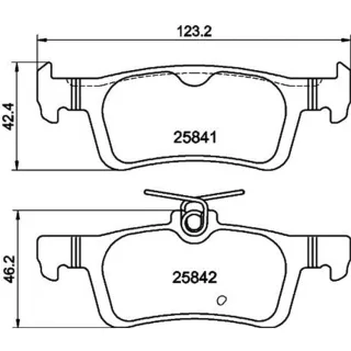 Hella Bremsbel?ge hinten Ford Fiesta Peugeot 308