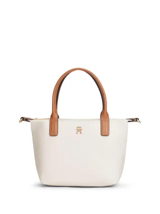 Tommy Hilfiger - Tote-Bag mit Crossbody-Riemen aus Gurtband beige/orange - Gr. - OS