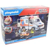 Playmobil® Playmobil 71232 City Action Rettungswagen mit Licht und Sound Spielbausteine, (71232)