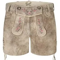 Spieth & Wensky Trachtenlederhose Lederhose Kleo quarz/St pink