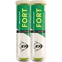 Dunlop Tennisball Fort All Court - 4 Tennisbälle - Innendruckball - (2x 4er Dose)
