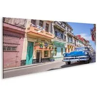 islandburner Leinwandbild Bild auf Leinwand Vintage Classic American Car in Havanna Kuba Wandbil