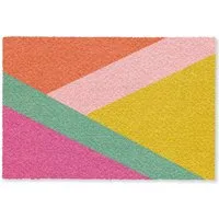MuchoWow Fußmatte Dreiecke - Bunt - Abstrakt, Rechteckig, innen Schmutzfangmatte, Tür, Schmutzfänger Flur, Teppich 60x40 cm