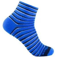 Wrightsock Sportsocken Quarter Coolmesh II (dünn, atmungsaktiv, bequem) blau/schwarz/weiss