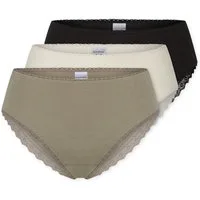 Schiesser Brasilslip Modern Multipacks (3er Pack) Spitzenbänder, Single-Jersey, Baumwollmischung