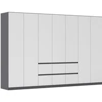 rauch Drehtürenschrank Schrank Garderobe MAINZ Breiten 91/136/181/226/271/315/360, Höhe 210cm (3 verschiedene Ausstattungen BASIC/CLASSIC/PREMIUM (inkl. SOFT-CLOSE) grifflose Front, Außentüren mit Push-to-Open Funktion MADE IN GERMANY