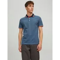 Jack & Jones Poloshirt JJEPAULOS Poloshirt mit klassischem Kragen und figurbetonter Form Logostickerei, modisch, schmal, Baumwolle, Polokragen