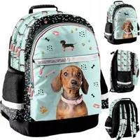 PASO Schulrucksack Schulrucksack Mädchen Hund 1-3 Klasse PASO leicht ergonomisch