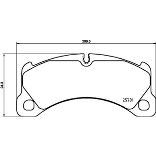 Hella Bremsbel?ge vorne Porsche Macan Panamera 8DB355021-191