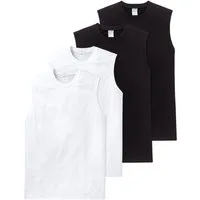Schiesser Unterhemd Essentials (Set) Muskelshirt ärmellos, im 4er Sparpack
