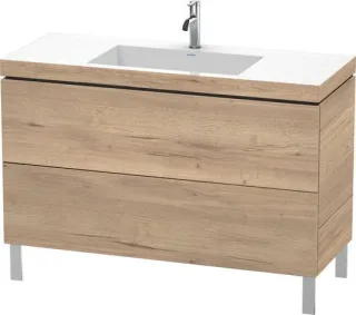 Duravit L-Cube Waschtisch-Set cbonded bodenstehend 1200x480x698 Ei Marmoriert LC6939O5555