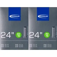 Schwalbe Fahrradschlauch 2x Schwalbe AV 10 Schlauch 24" 507 AV10 Autoventil 24 Zoll, 24, (2-St)