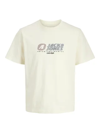 JACK&JONES - JCOTIER FRONT PRINT TEE SS CN SN MNI sweet corn - Gr. - 122