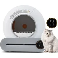 Flieks Katzentoilette, 65L für Katzen Selbstreinigend/App-Steuerung/Unterstützung 2.4G/WiFi