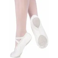 tanzmuster Ballettschuhe Toni aus Leder mit geteilter Ledersohle Tanzschuh Ballettschläppchen für Mädchen