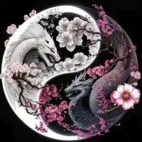 Venicce Love Kreativset Diamond Painting Bilder, Diamant Painting Malerei Set Ying Yang Drache, (1-tlg)