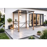 Leco Grillpavillon Pavillon Grillüberdachung Überdachung Luxus-Grillpavillon *, ca. 235 x 150 x 227 cm