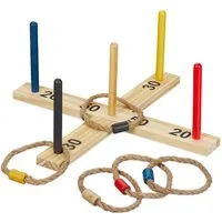 relaxdays Spiel Ringwurfspiel Holz