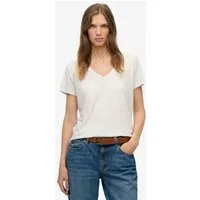 Superdry T-Shirt STUDIOS SLUB EMB VEE TEE Baumwollmischung, relaxed fit