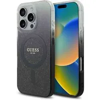 Guess Backcover Guess MagSafe IML Glitter Gradient Case Apple iPhone 16 Pro Max - Schw